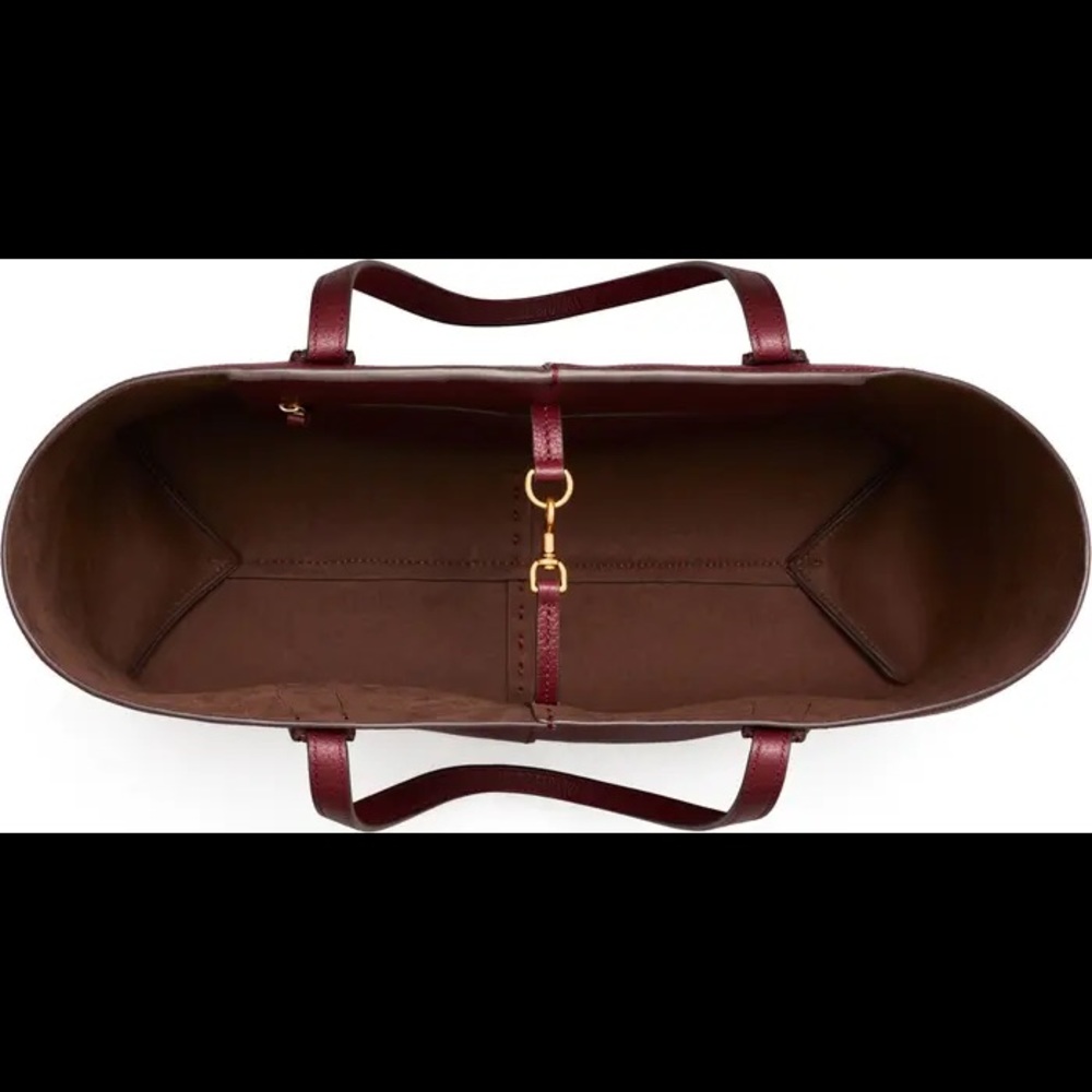 Tory Burch McGraw Leather Tote - Claret - Picture 3 of 5
